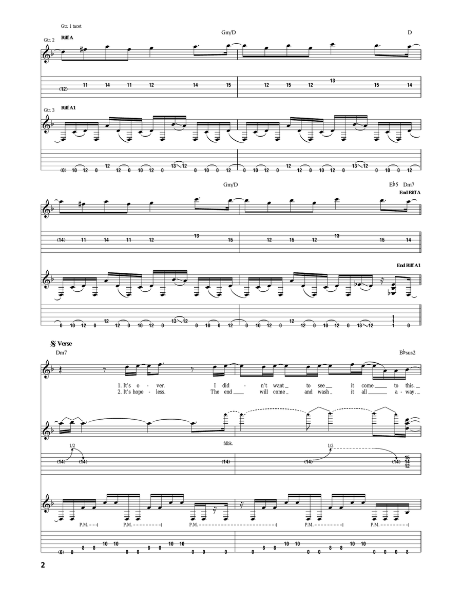Fade Away Fade Away Acoustic Guitar scores gallery preview page 2