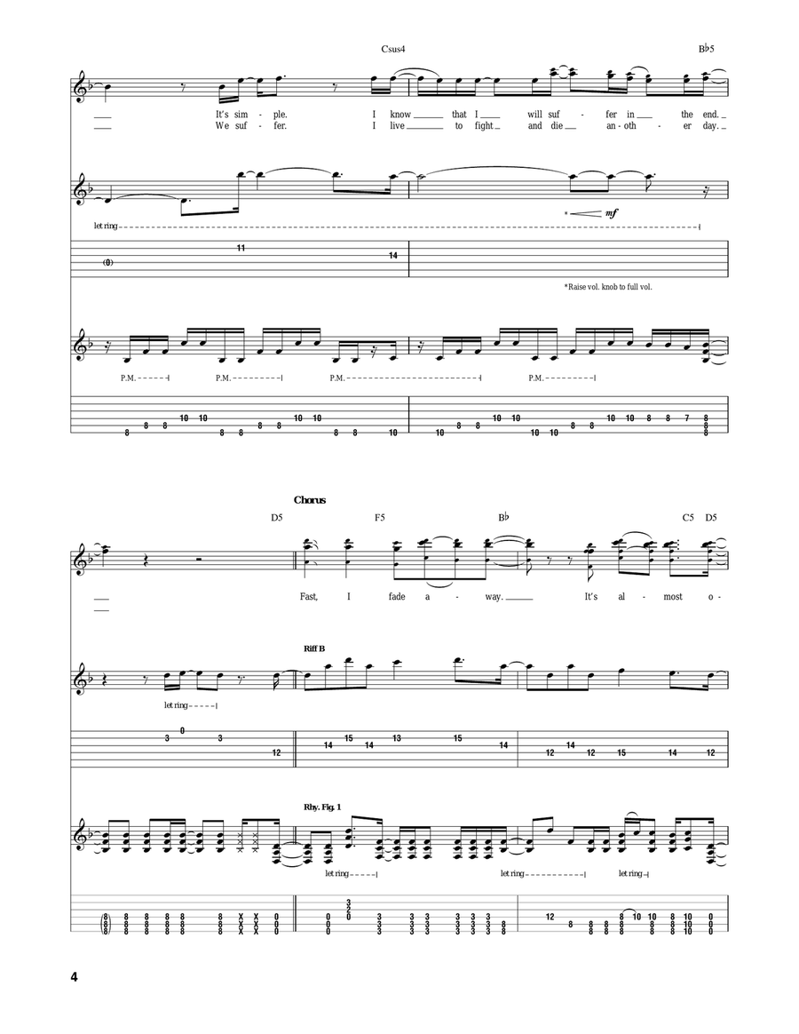 Fade Away Fade Away Acoustic Guitar scores gallery preview page 4