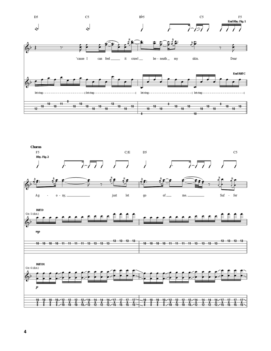 Dear Agony Dear Agony Acoustic Guitar scores gallery preview page 4