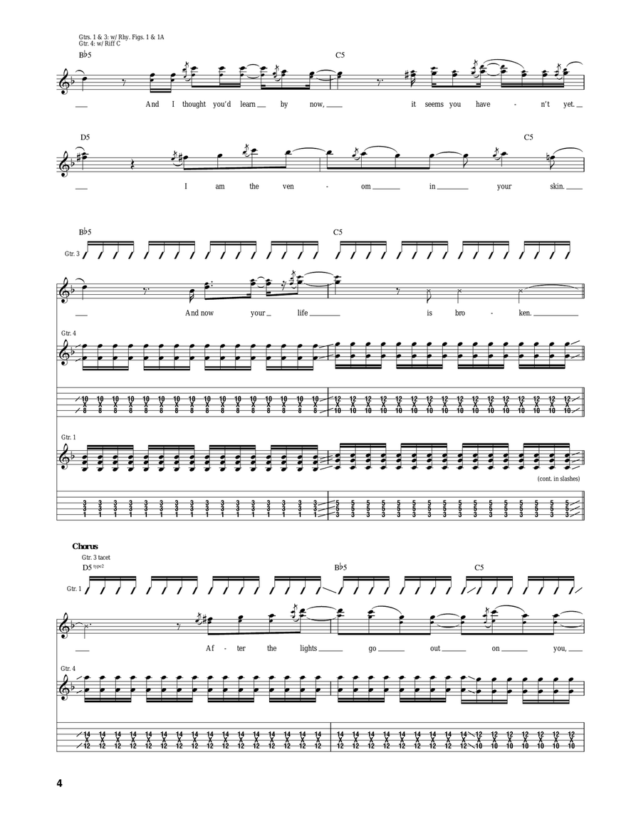 Lights Out Lights Out Acoustic Guitar scores gallery preview page 4