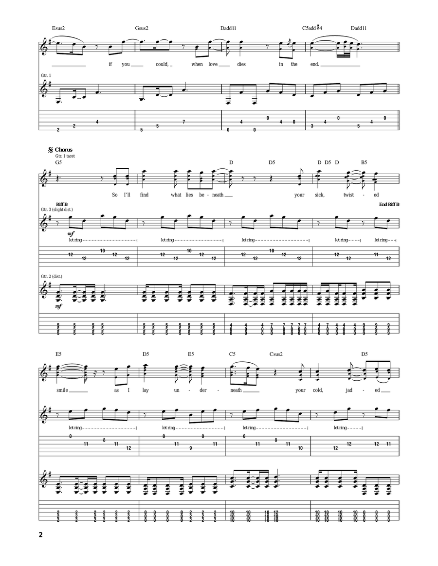 What Lies Beneath What Lies Beneath Acoustic Guitar scores gallery preview page 2