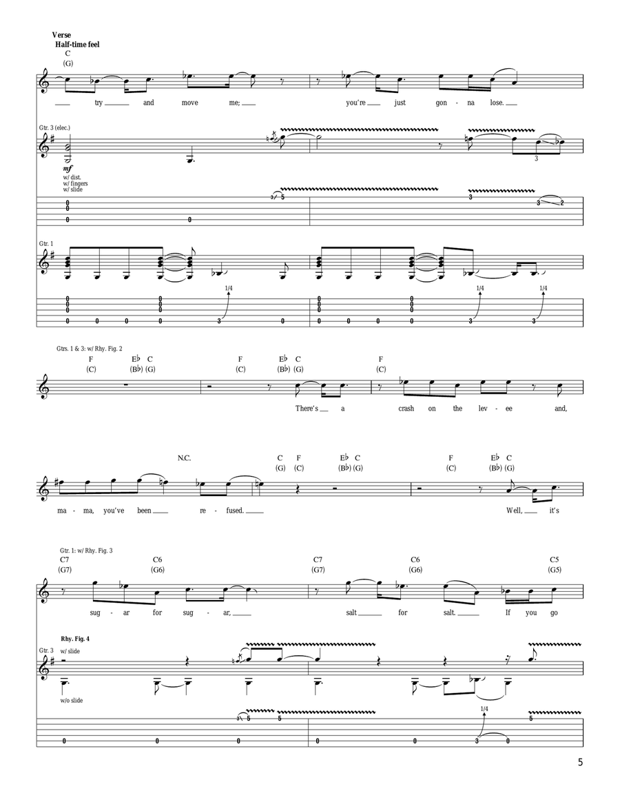 Down In The Flood Down In The Flood Acoustic Guitar scores gallery preview page 5