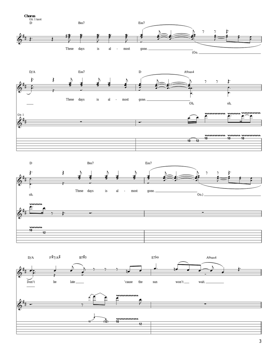Days Is Almost Gone Days Is Almost Gone Acoustic Guitar scores gallery preview page 3