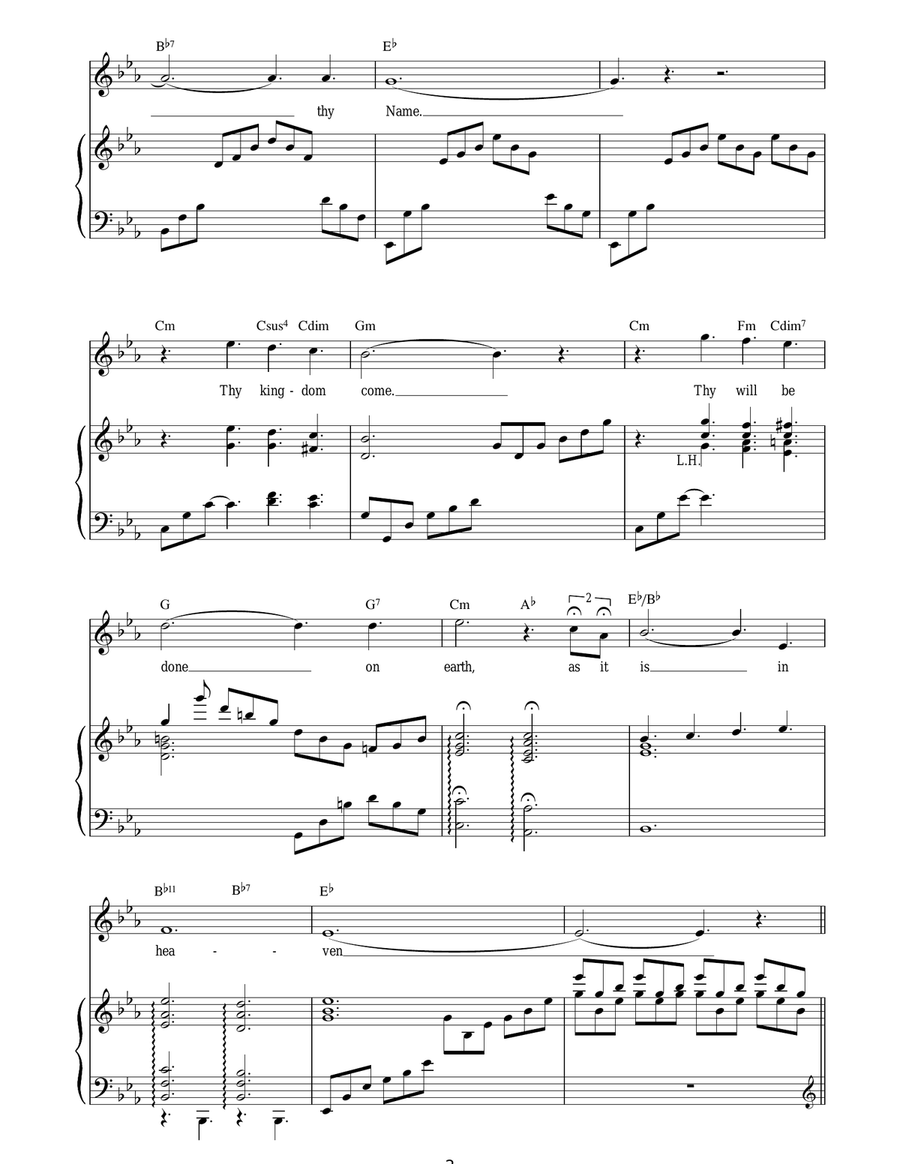The Lord's Prayer The Lord's Prayer Piano, Vocal, Guitar scores gallery preview page 2