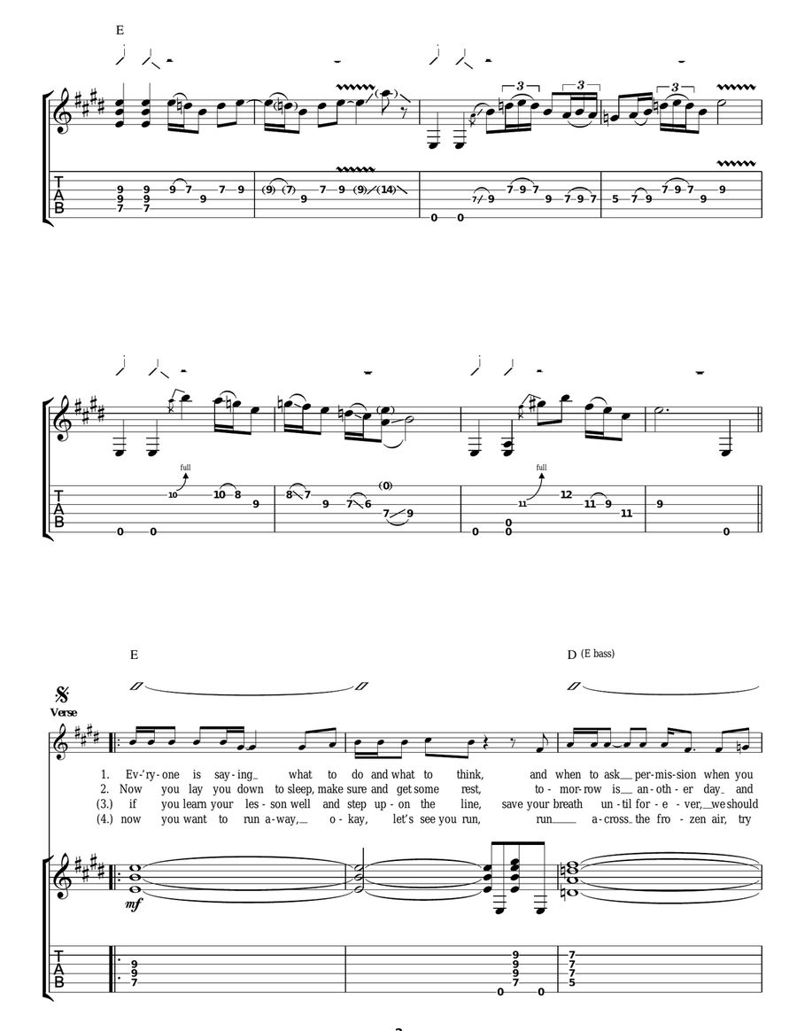 Blister On The Moon Blister On The Moon Guitar Tablature scores gallery preview page 2