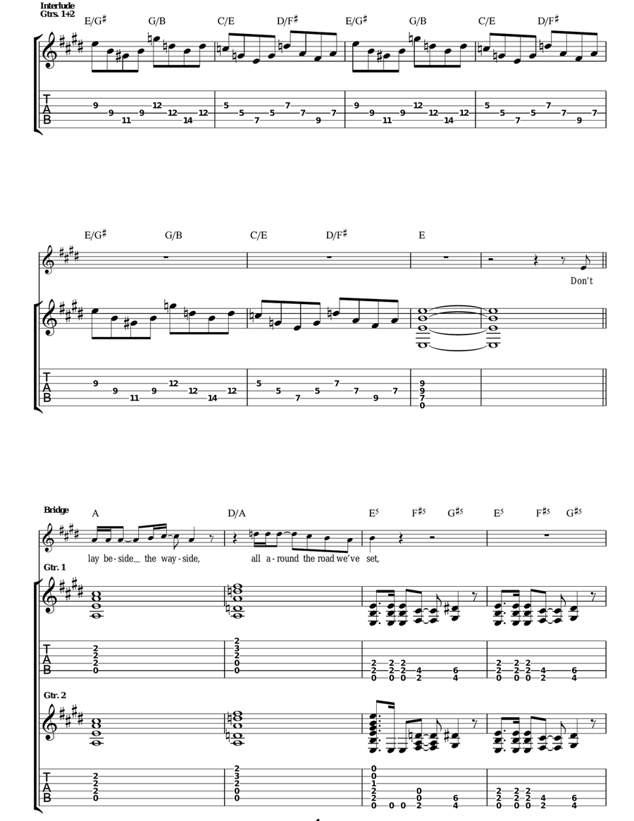 Blister On The Moon Blister On The Moon Guitar Tablature scores gallery preview page 4