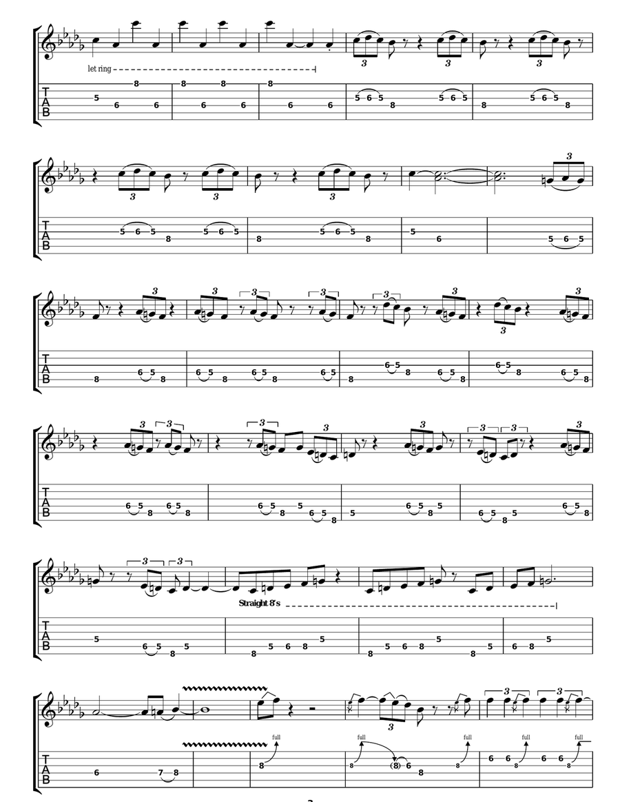 It's Happened Before, It'll Happen Again Guitar Tablature scores gallery preview page 3