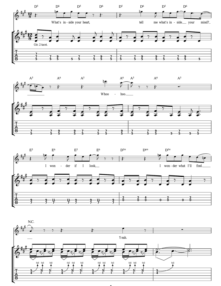 Railway And Gun Railway And Gun Guitar Tablature scores gallery preview page 4