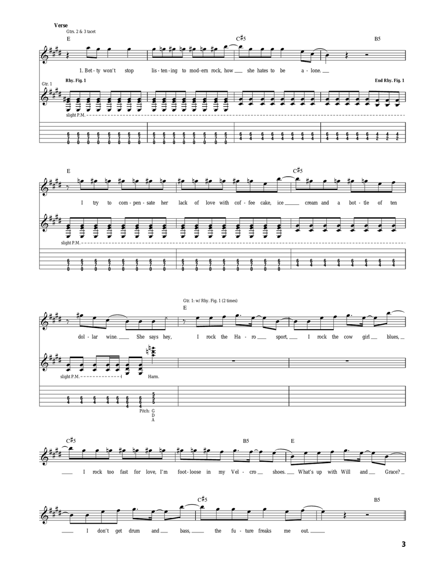 The Future Freaks Me Out Acoustic Guitar scores gallery preview page 3