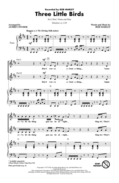 Three Little Birds (arr. Audrey Snyder)