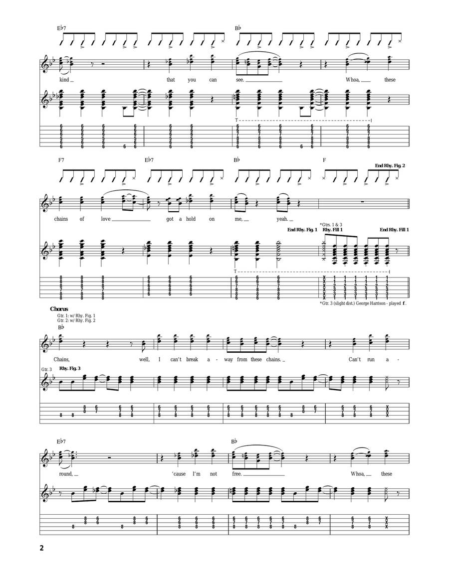 Chains Chains Acoustic Guitar scores gallery preview page 2