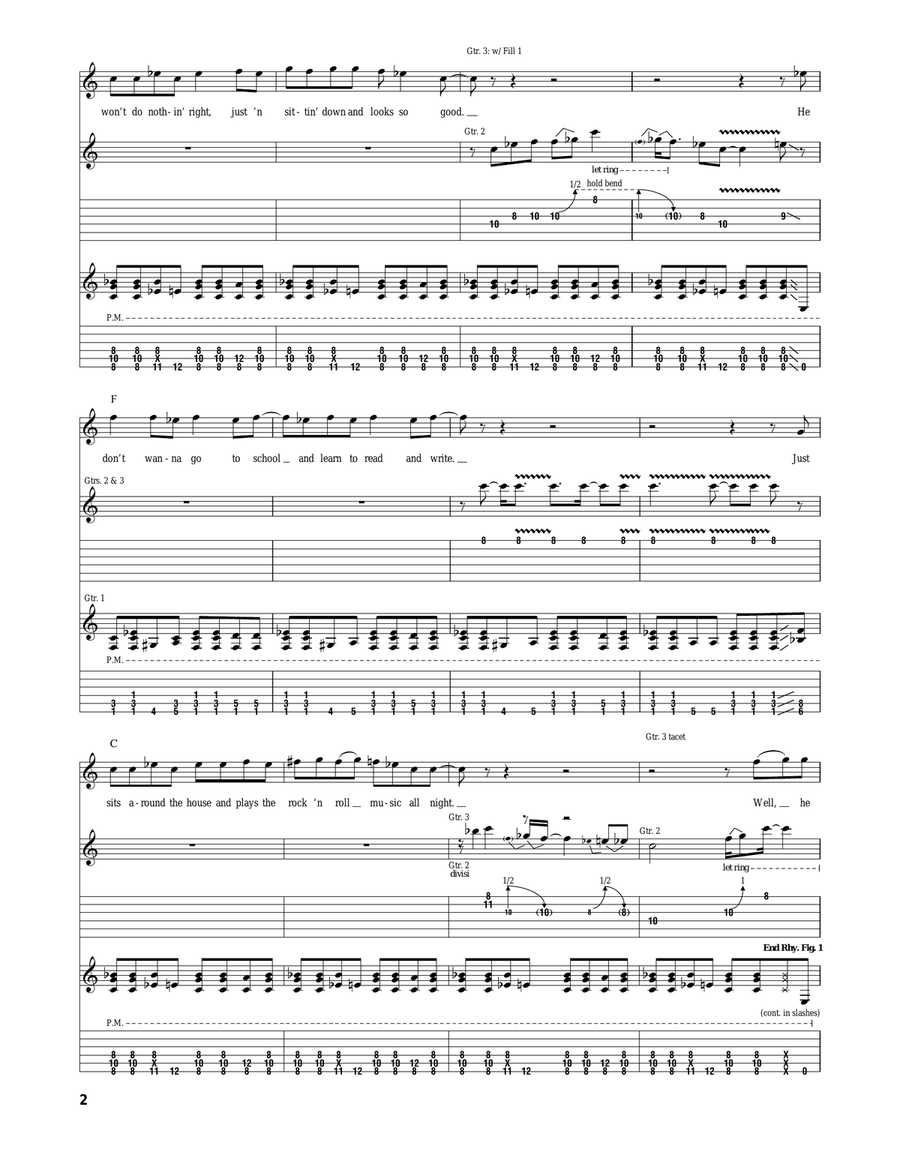 Bad Boy Bad Boy Acoustic Guitar scores gallery preview page 2