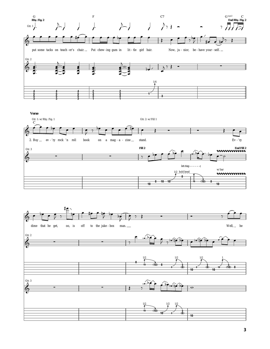 Bad Boy Bad Boy Acoustic Guitar scores gallery preview page 3