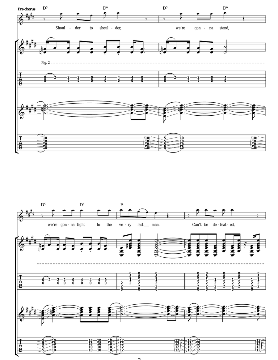 We Can't Be Beaten Acoustic Guitar - Digital Sheet Music page 3