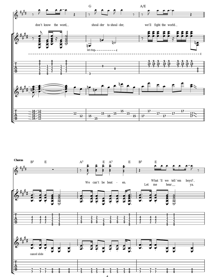 We Can't Be Beaten Acoustic Guitar - Digital Sheet Music page 4