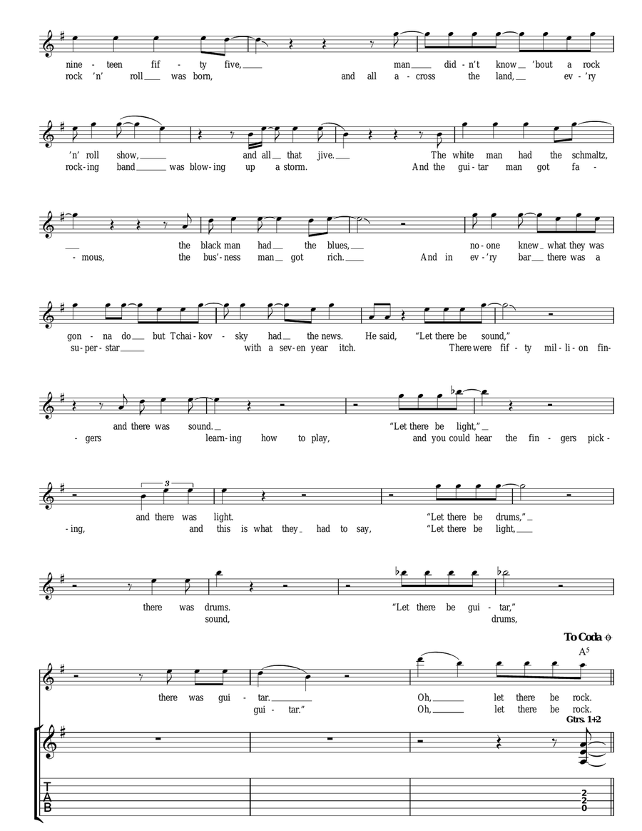 Let There Be Rock Acoustic Guitar scores gallery preview page 2