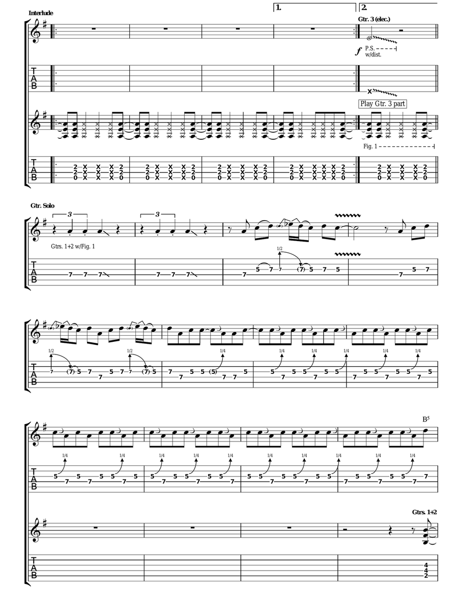 Let There Be Rock Acoustic Guitar scores gallery preview page 3