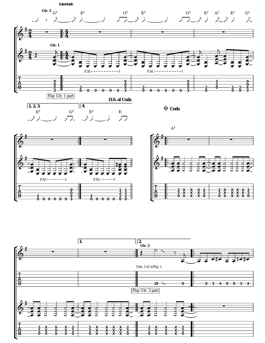 Let There Be Rock Acoustic Guitar scores gallery preview page 5