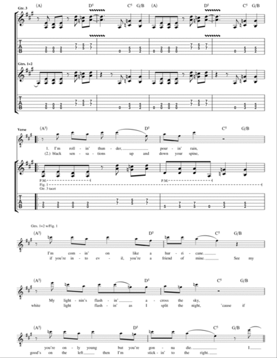 Hells Bells Electric Guitar scores gallery preview page 2