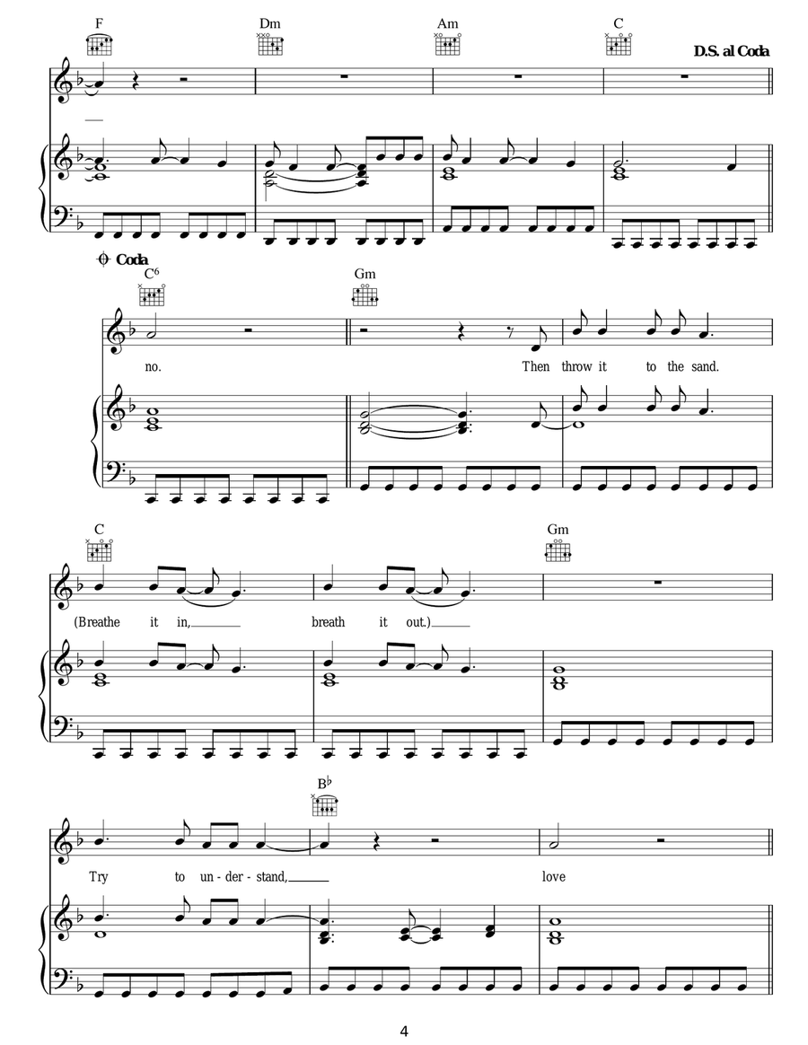 Faster Than The Setting Sun Piano, Vocal, Guitar scores gallery preview page 4