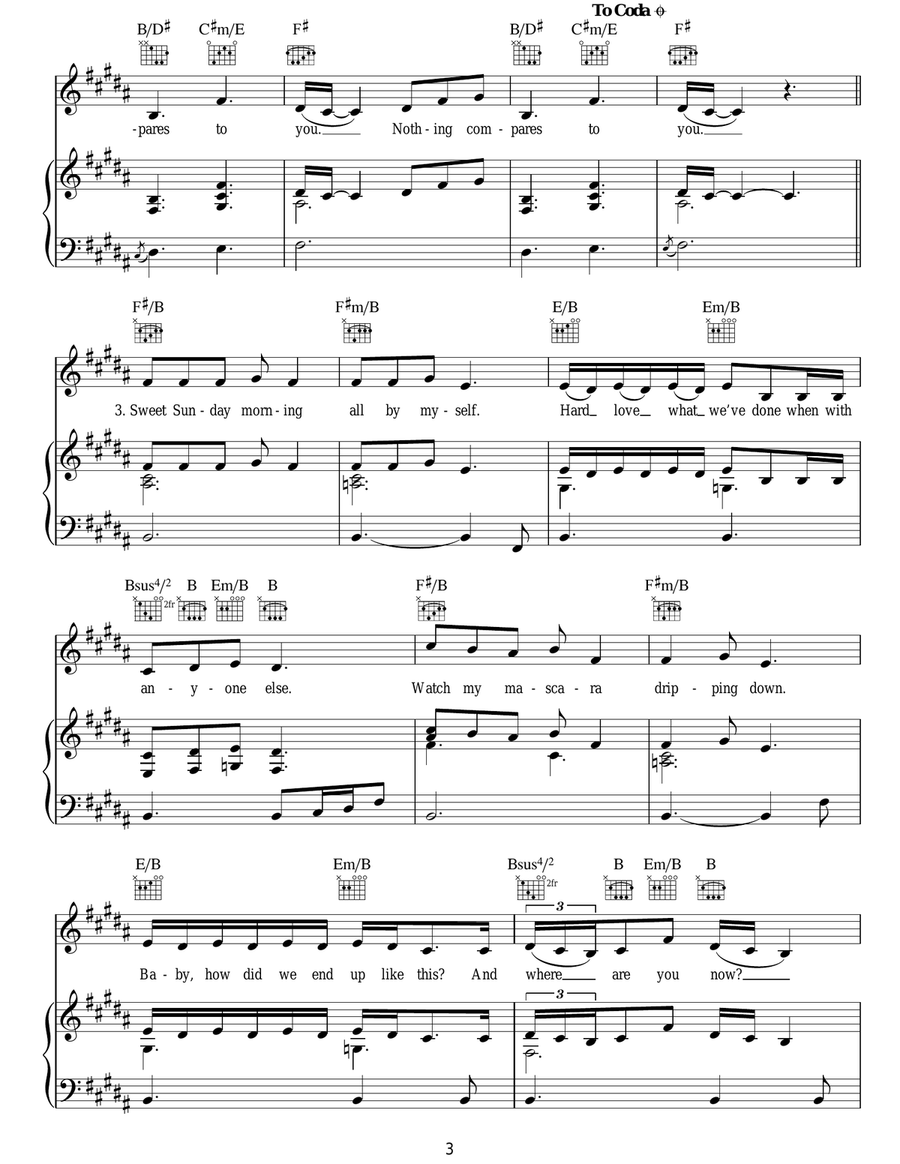 Nothing Compares Nothing Compares Acoustic Guitar scores gallery preview page 3