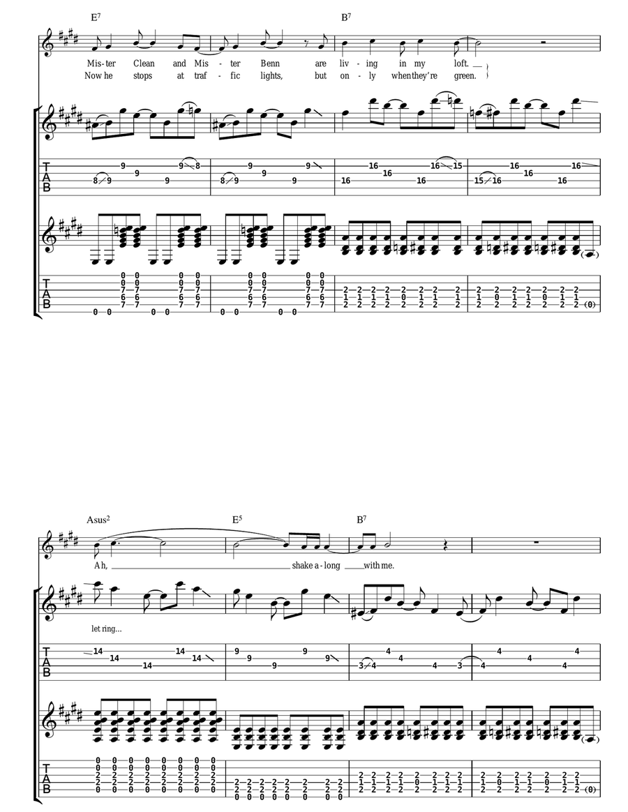 Shakermaker Shakermaker Guitar Tablature scores gallery preview page 4