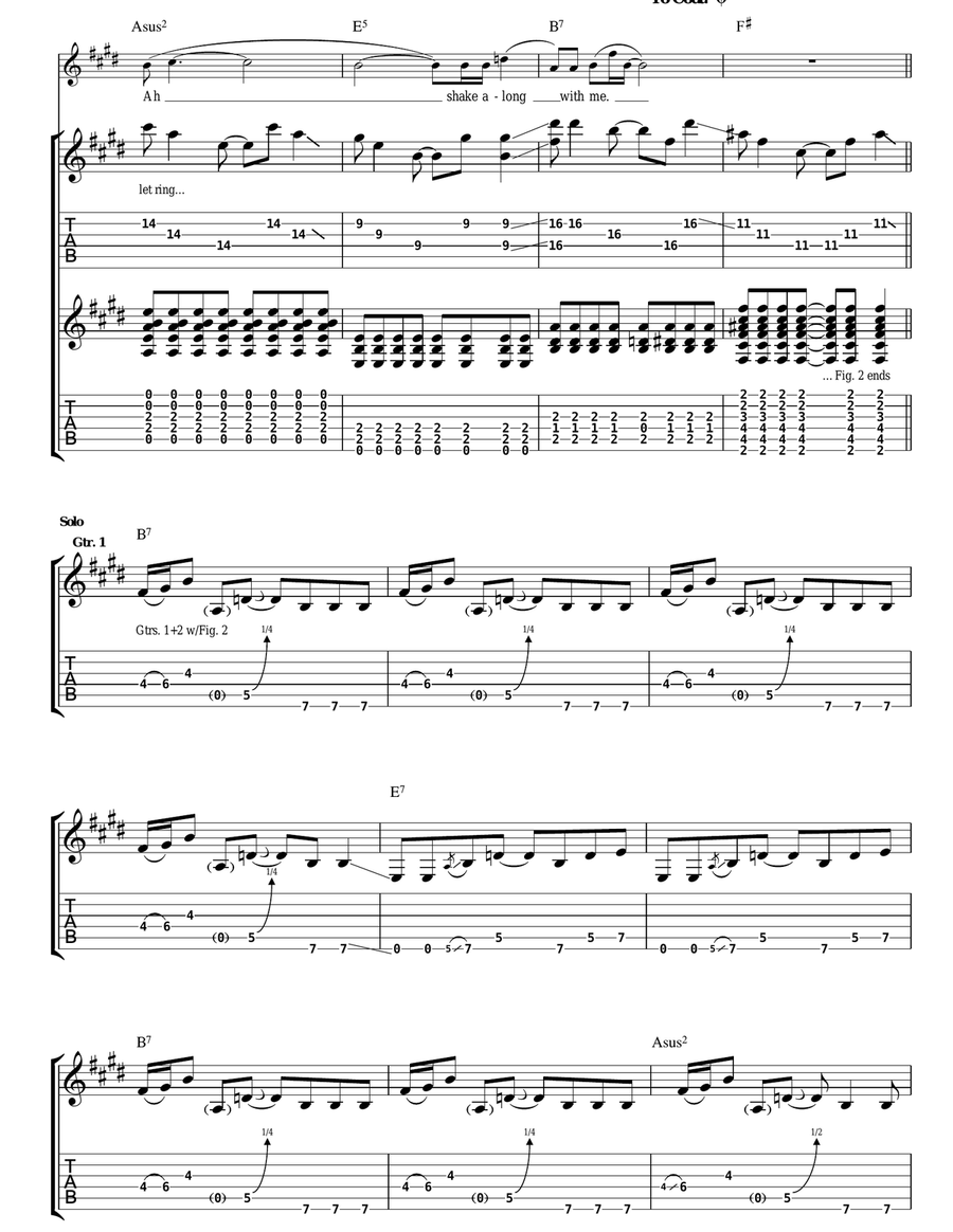 Shakermaker Shakermaker Guitar Tablature scores gallery preview page 5