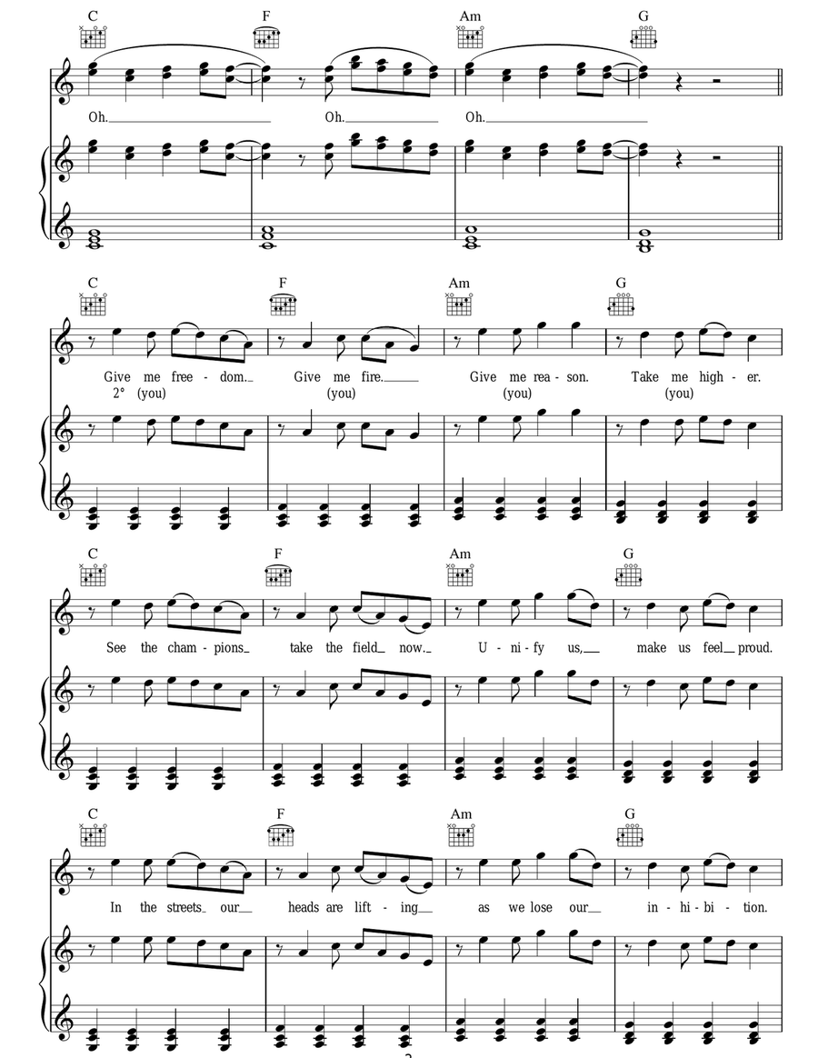 Wavin' Flag (Coca-Cola Celebration Mix) (2010 FIFA World Cup Anthem) Acoustic Guitar scores gallery preview page 2