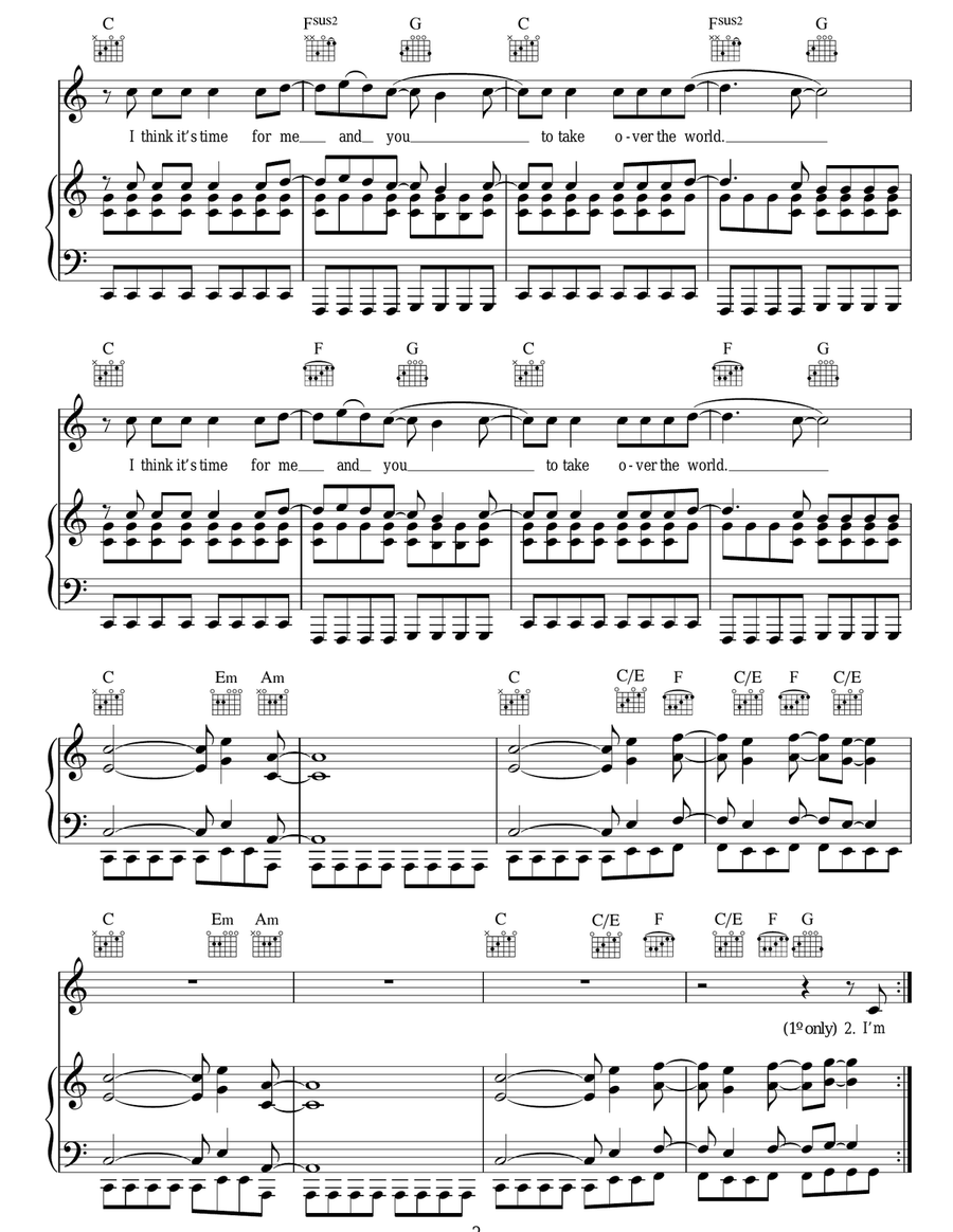 Take Over The World Take Over The World Acoustic Guitar scores gallery preview page 2