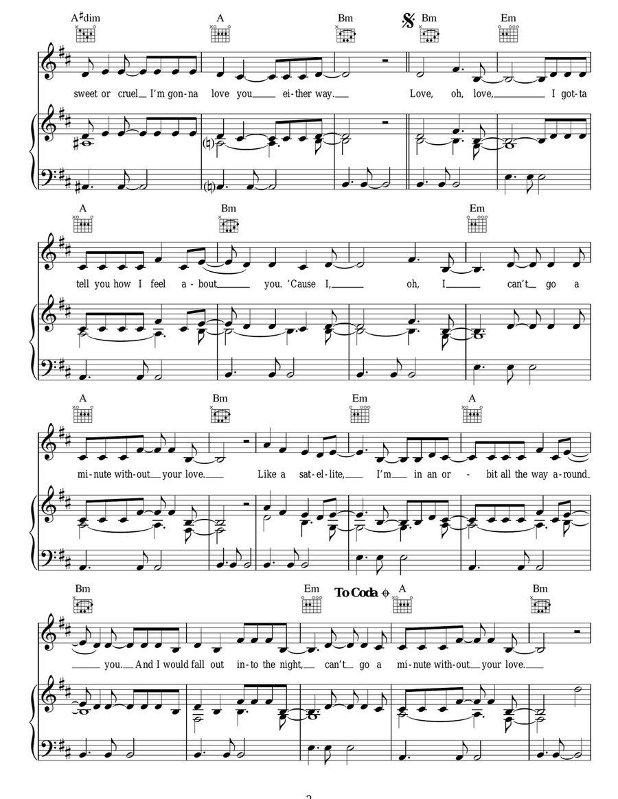 Satellite Satellite Piano, Vocal, Guitar scores gallery preview page 2