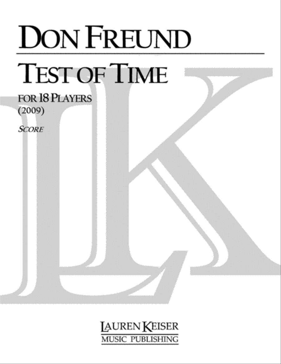 Test of Time Test of Time Score scores gallery preview page 1