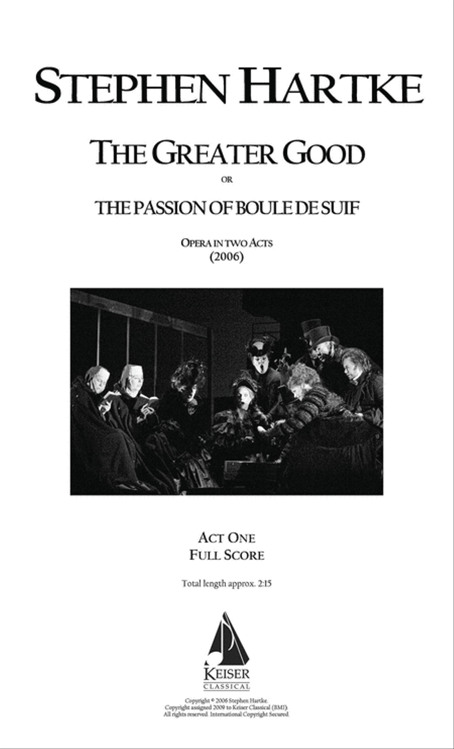 The Greater Good: Opera in Two Acts Orchestra scores gallery preview page 1