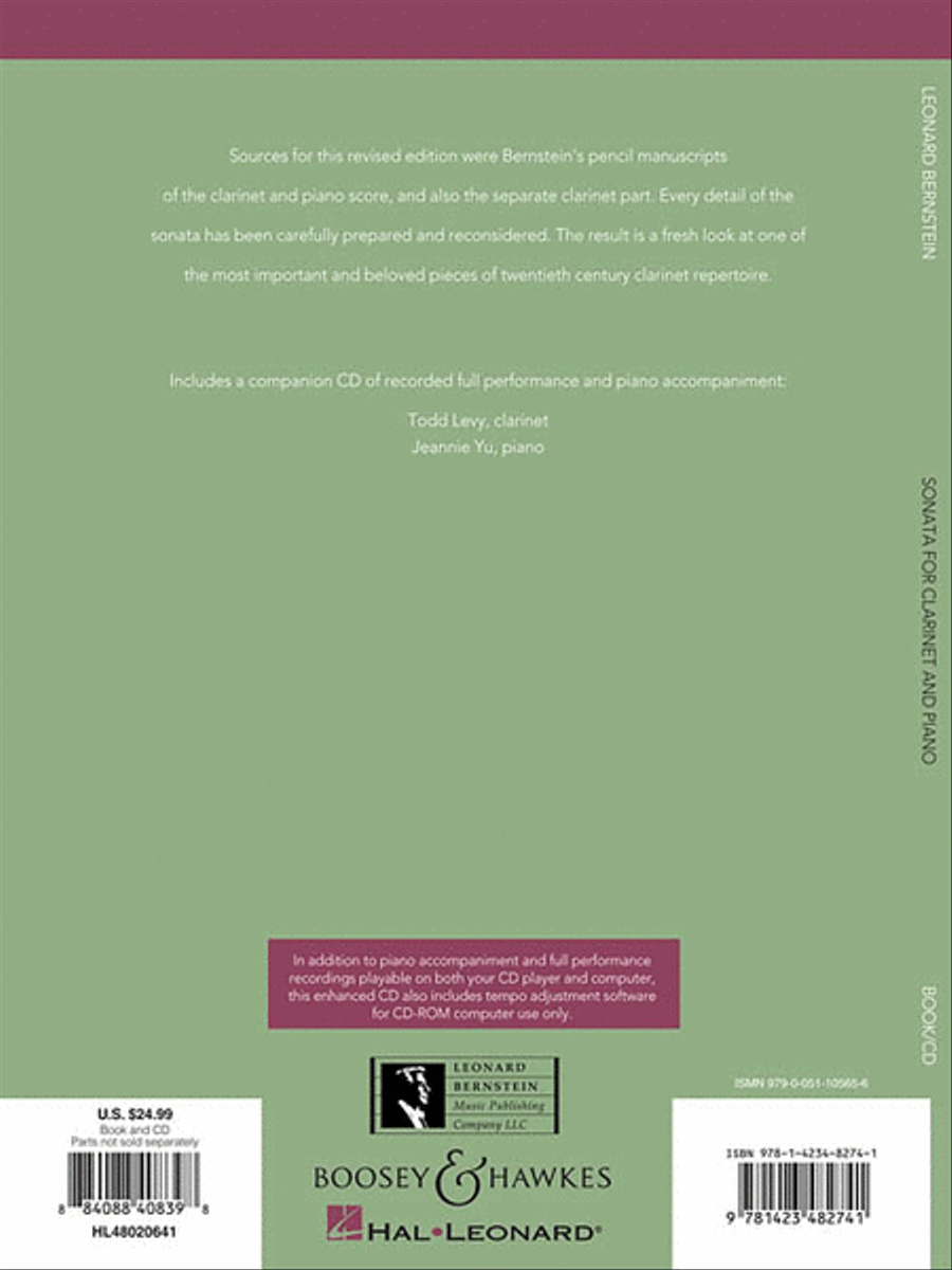 Sonata for Clarinet and Piano Clarinet Solo scores gallery preview page 3