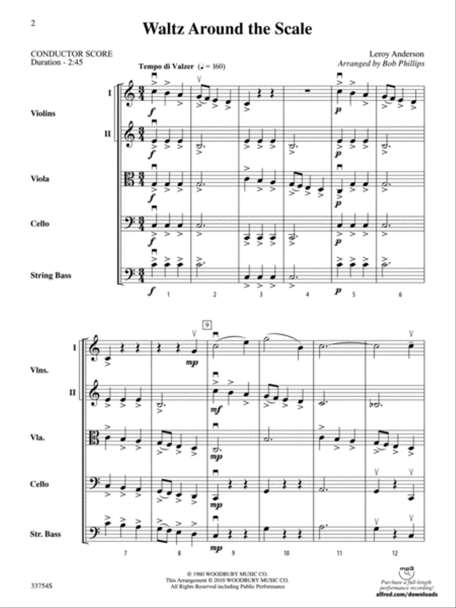 Waltz Around the Scale String Orchestra scores gallery preview page 2