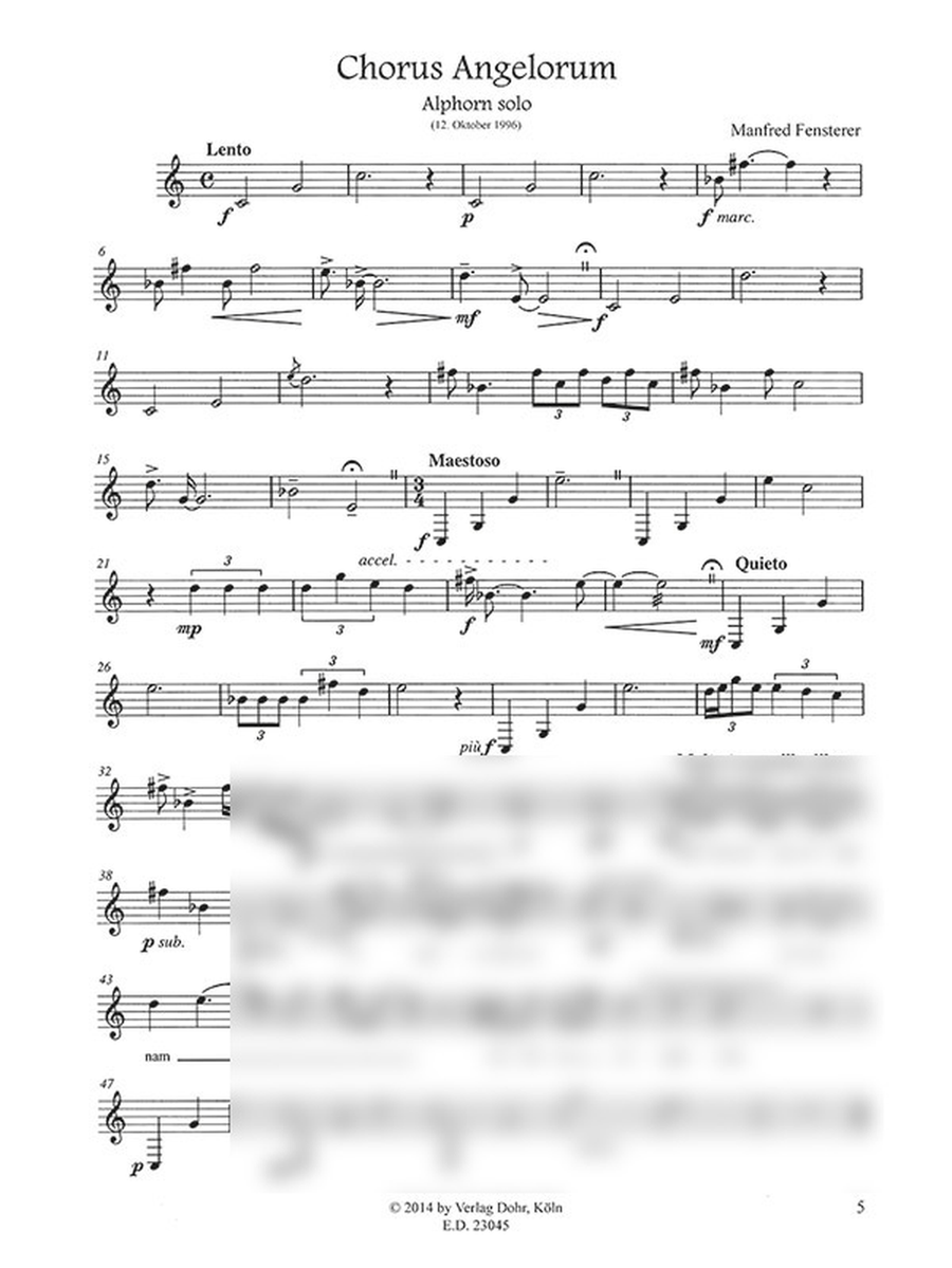 Chorus Angelorum für Alphorn solo (1996) Choir scores gallery preview page 2