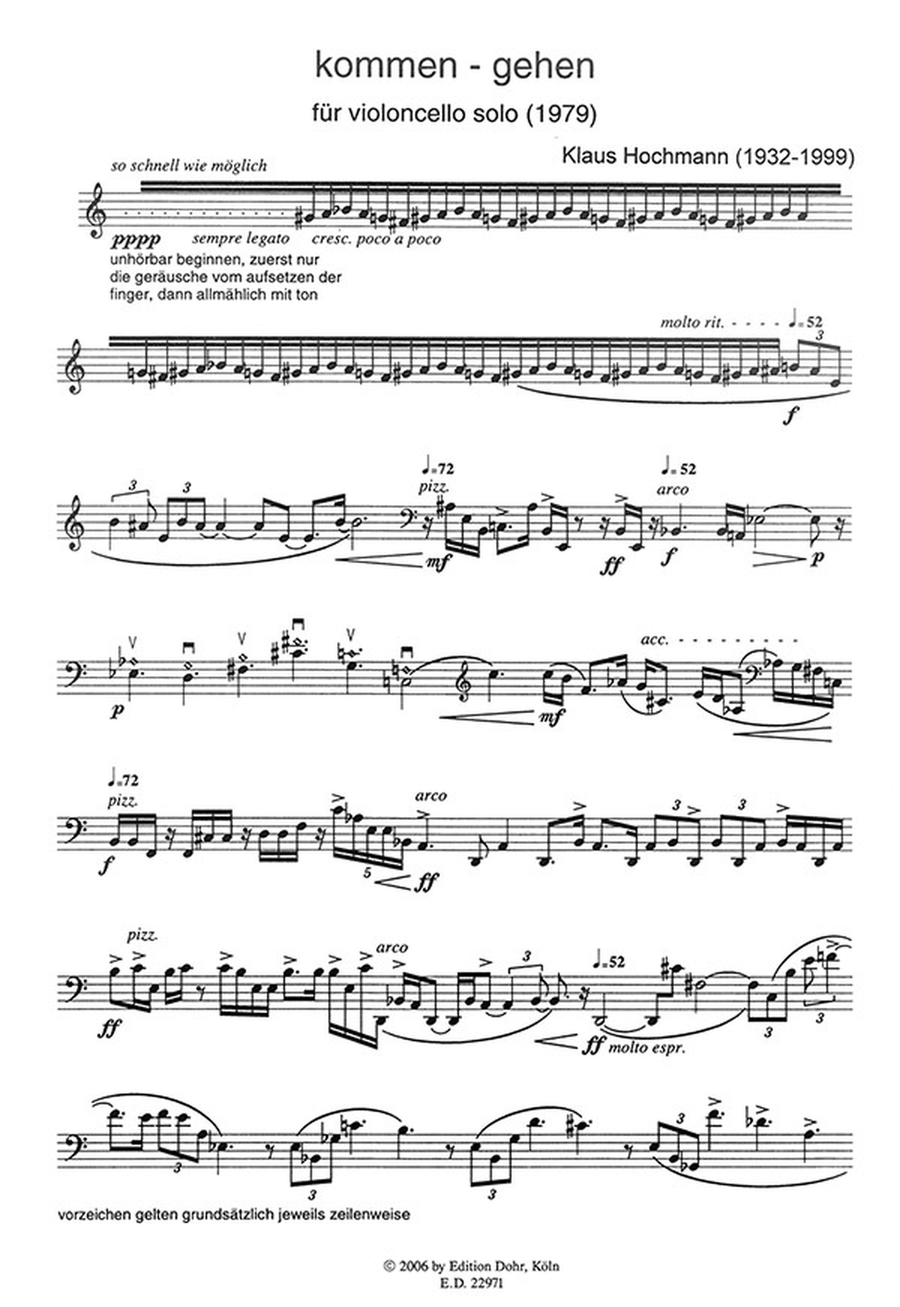 kommen - gehen für Violoncello solo (1979) Cello Solo scores gallery preview page 2
