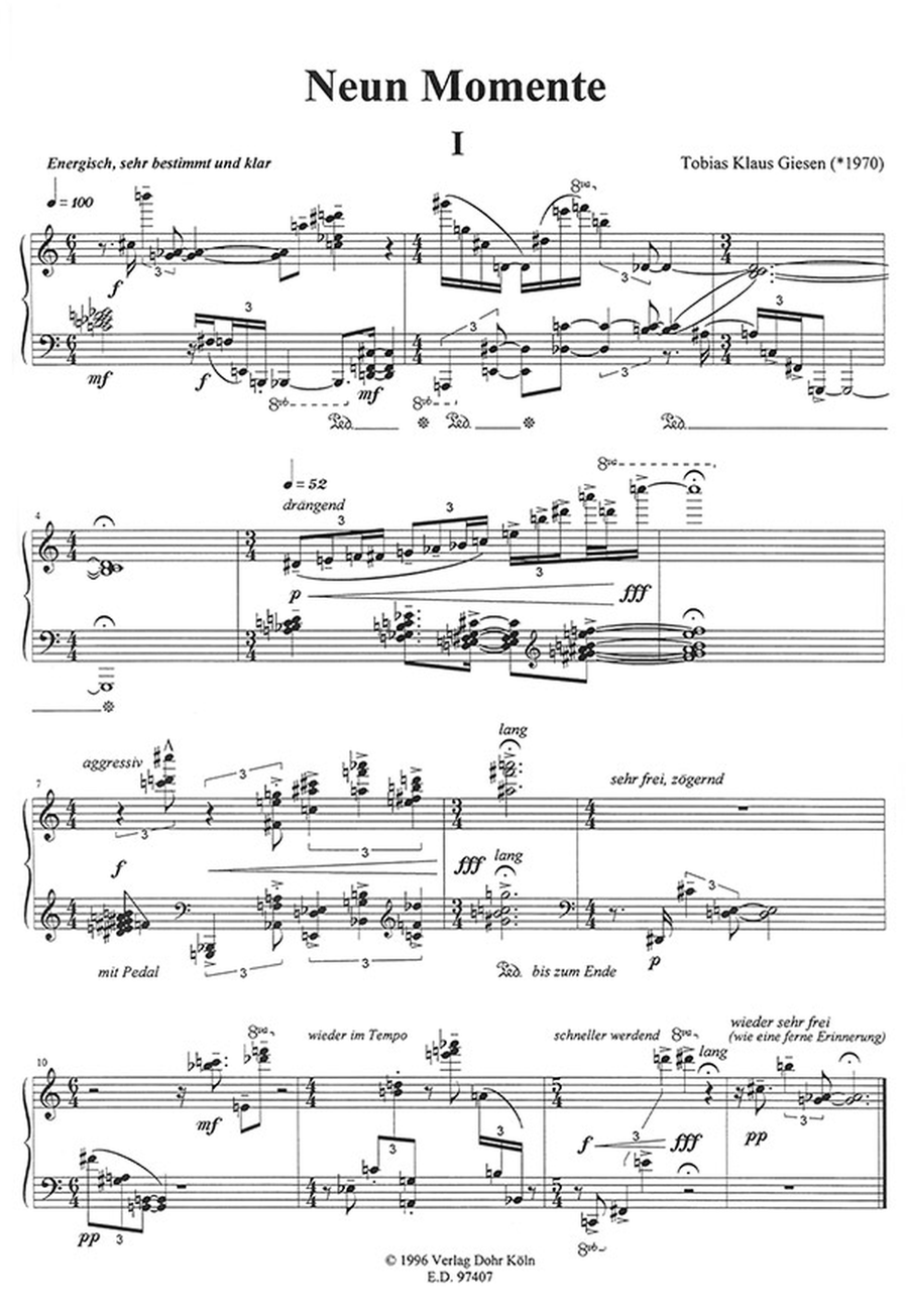 Neun Momente für Klavier (1994/95) Piano Solo scores gallery preview page 2