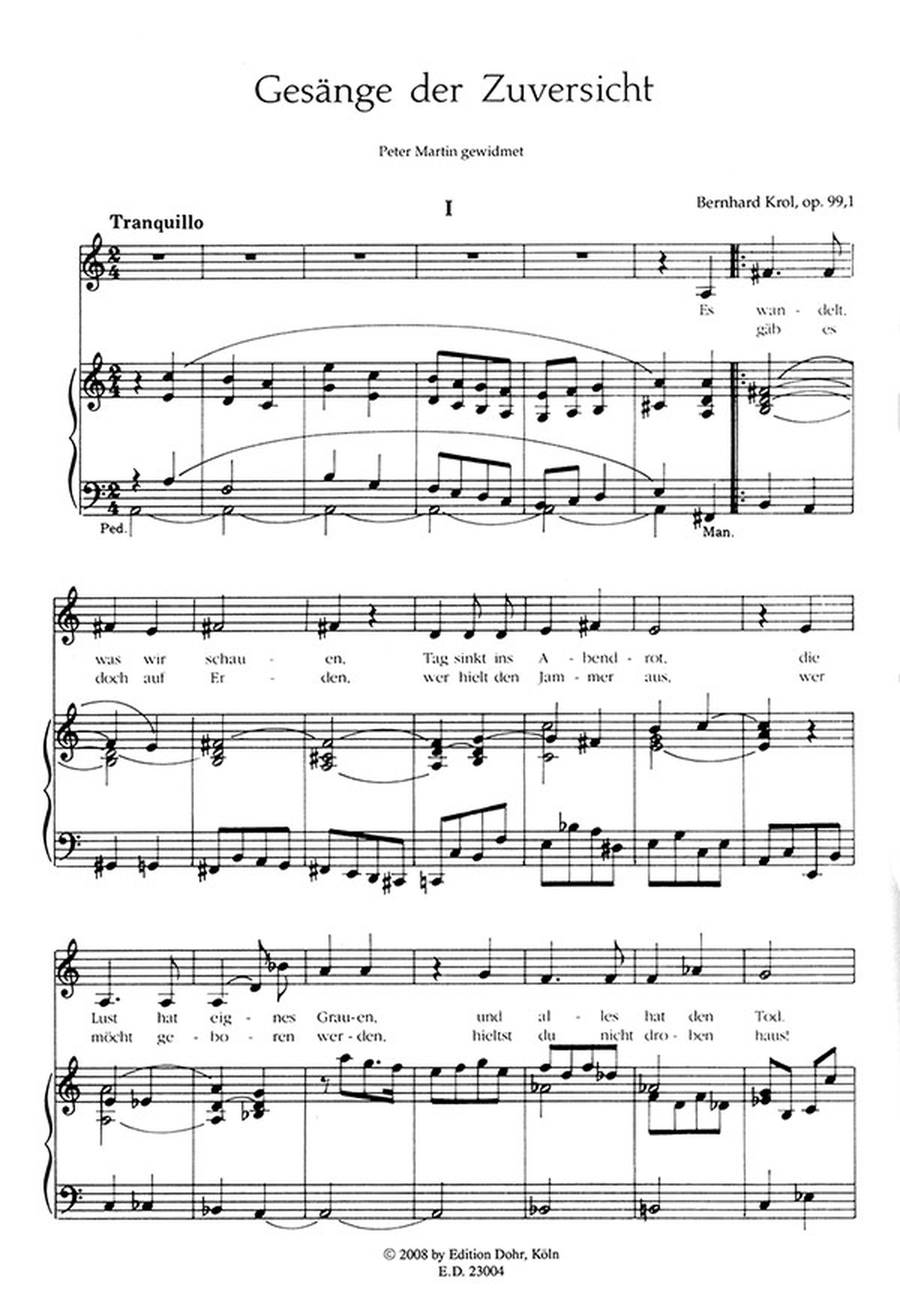 Gesänge der Zuversicht für tiefe Stimme und Orgel op. 99,1 -Nach Gedichten deutscher Romantiker- Score scores gallery preview page 2
