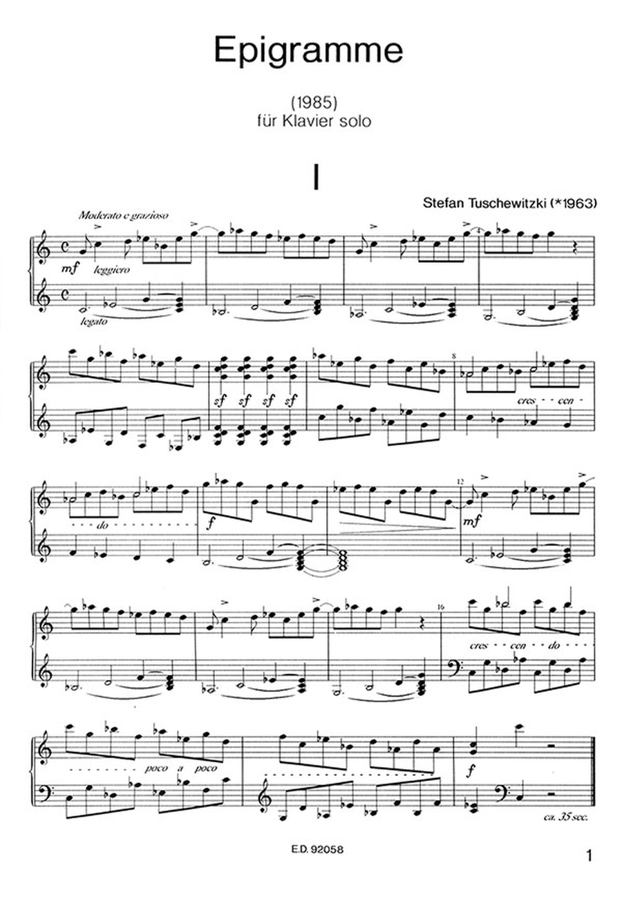 Epigramme für Klavier (1985) Piano Solo scores gallery preview page 2
