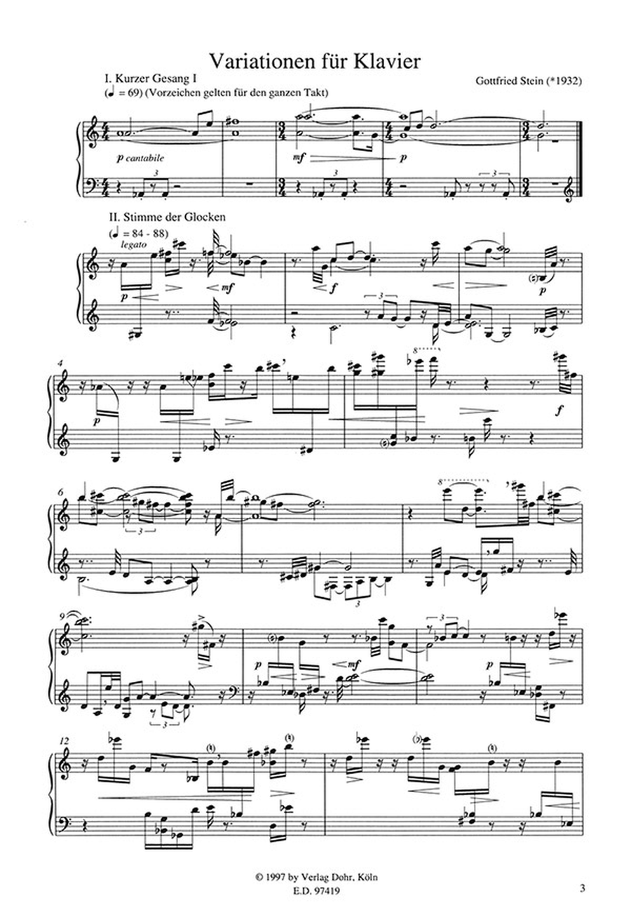 Variationen für Klavier (1979) Piano Solo scores gallery preview page 2