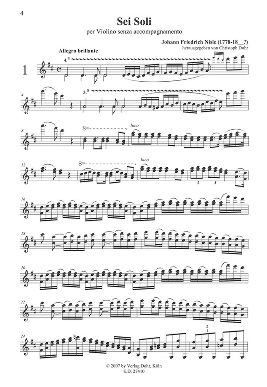 Sei Soli per Violino senza accompagnamento Violin Solo scores gallery preview page 2