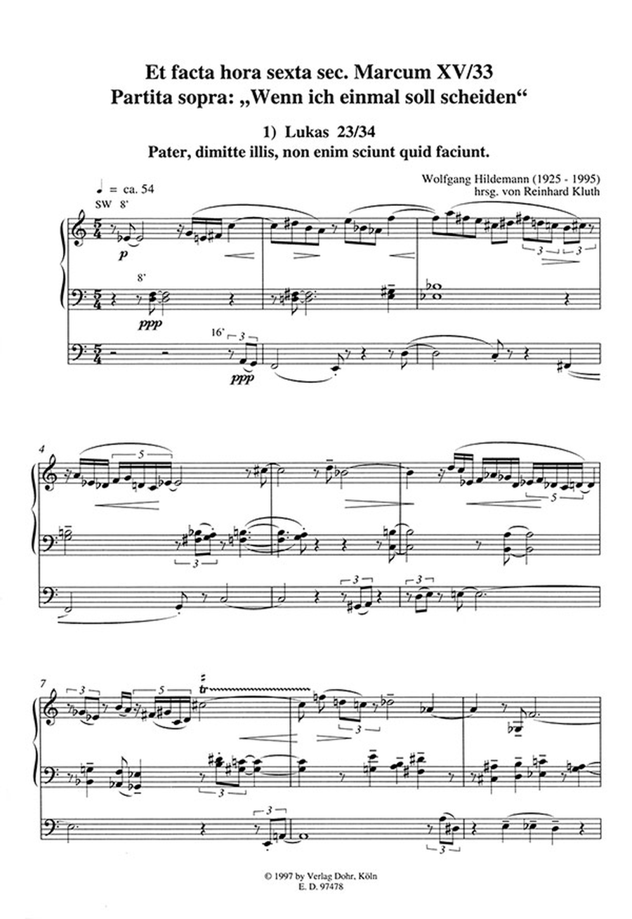 Et facta hora sexta per organo (1984) -Partita sopra 
