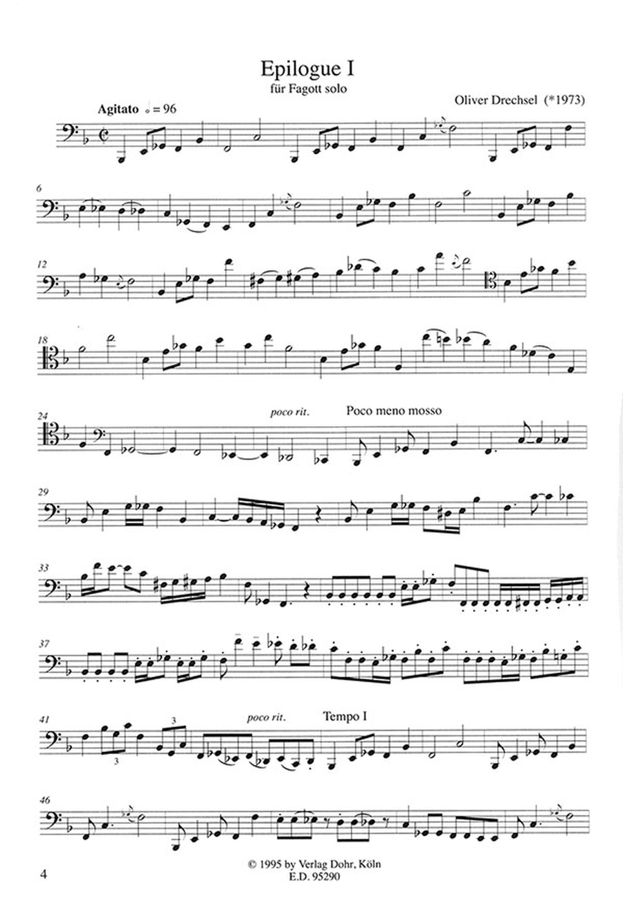 Epilogues op. 14 (1994) -Sieben Stücke für Fagott solo- Bassoon Solo scores gallery preview page 2