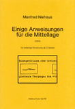 Einige Anweisungen für die Mittellage für beliebige Besetzung ab 3 Spieler (1969)