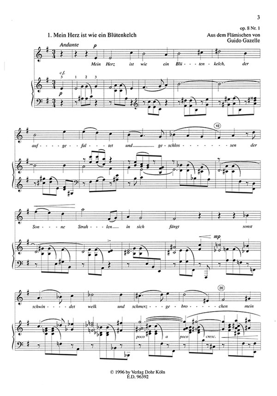 Sechs Lieder für Sopran und Klavier op. 8 (1941-1953) Piano scores gallery preview page 2