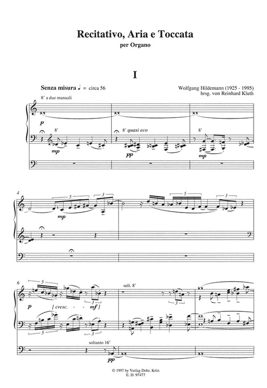 Recitativo, Aria e Toccata per organo (1990) Organ scores gallery preview page 2