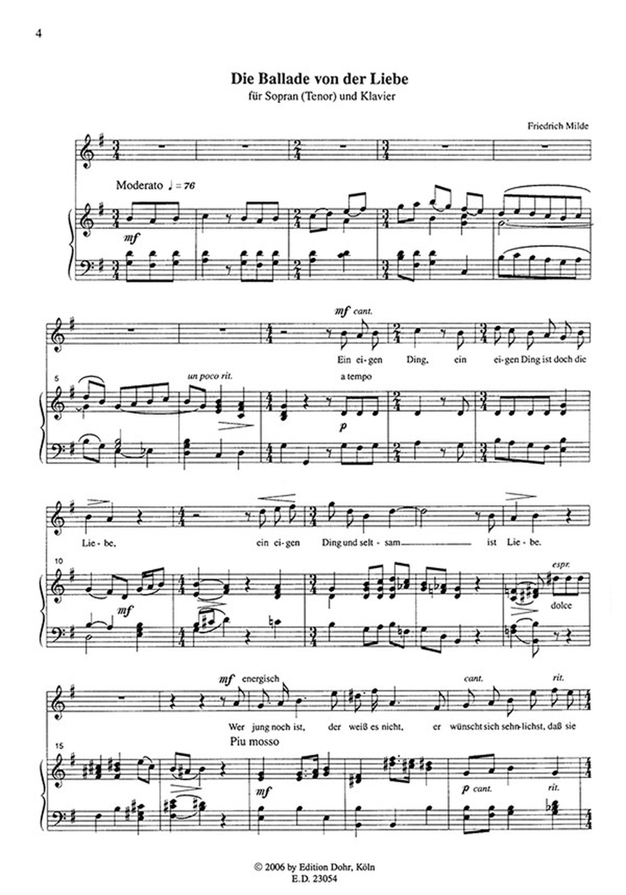 Ein eigen Ding, die Liebe für Sopran (Tenor) und Klavier (1994) Soprano Voice scores gallery preview page 2