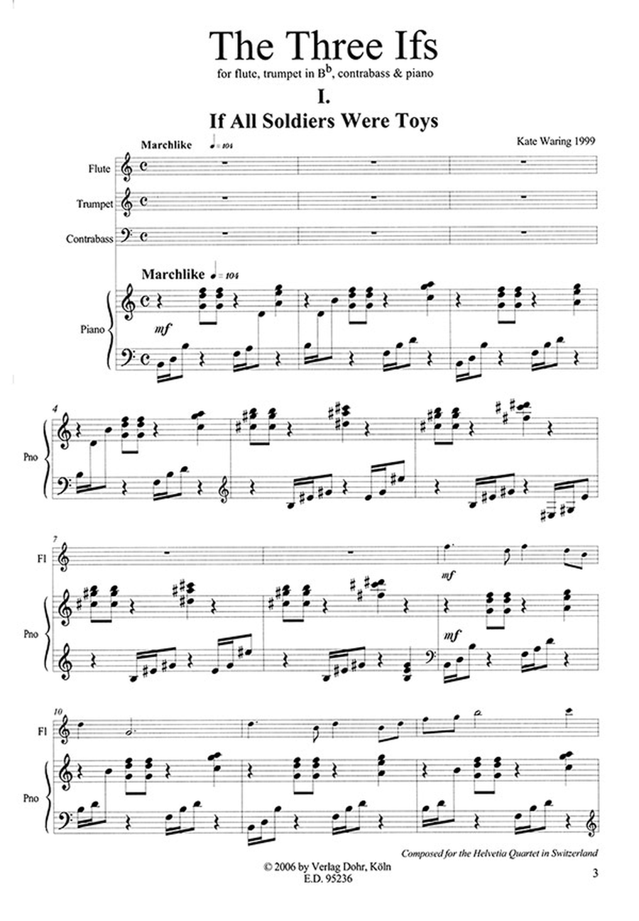 The Three Ifs for flute, trumpet, contrabass and piano (1999) Flute scores gallery preview page 2