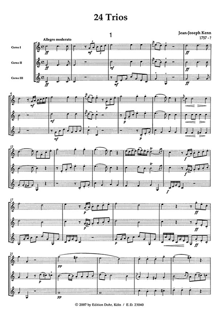 24 Trios für drei Hörner -Heft I: Nr. 1-14- Woodwind Trio scores gallery preview page 2