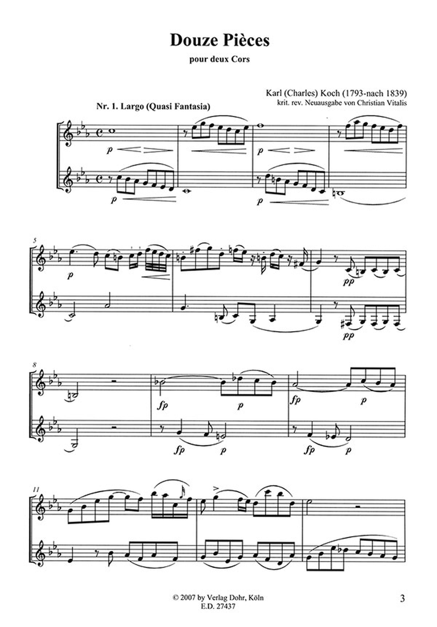 Douze Pièces pour deux Cors -12 Duetten für zwei Hörner- Brass Duet scores gallery preview page 2